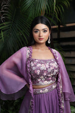 Load image into Gallery viewer, Purple Indo Western
