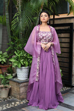Load image into Gallery viewer, Purple Indo Western
