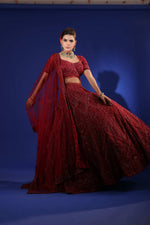 Load image into Gallery viewer, Red Lehenga Set
