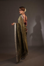 Load image into Gallery viewer, Olive Green Saree
