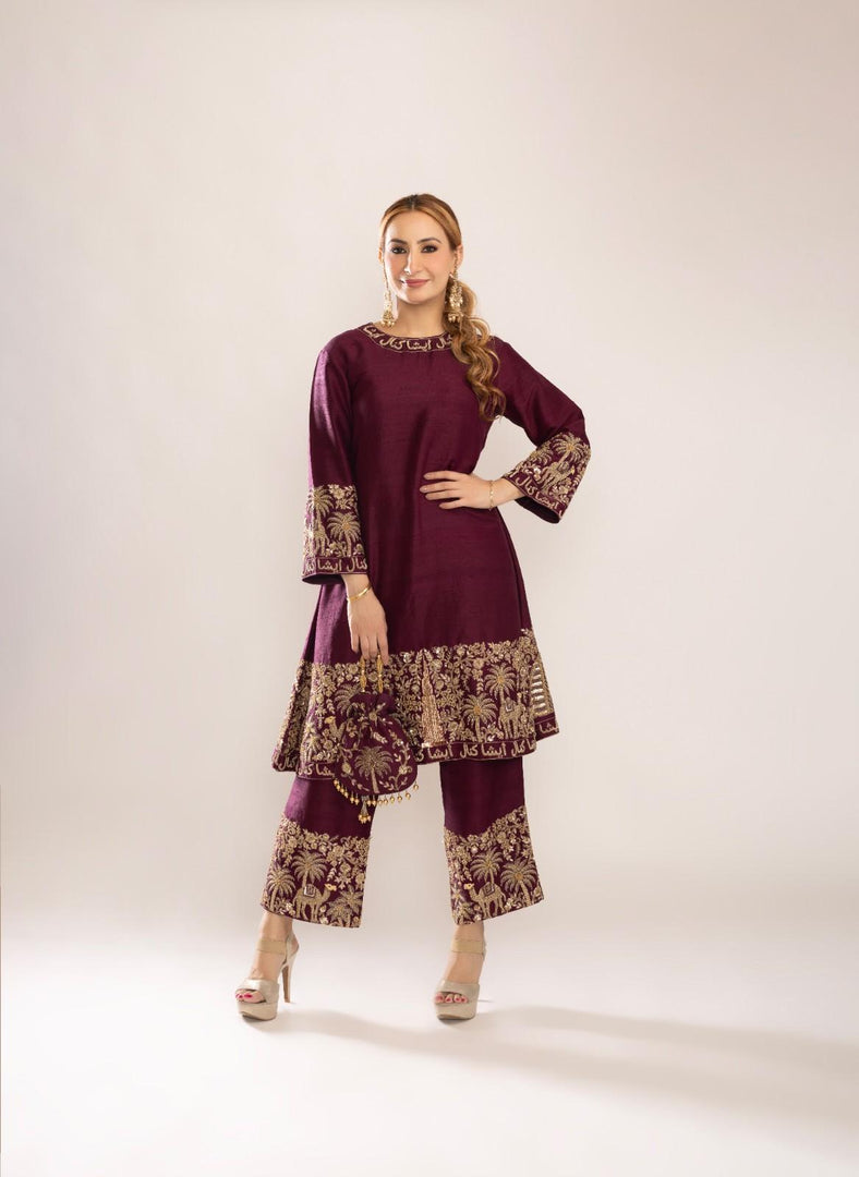 Wine Suit Set – Burj Khalifa Design