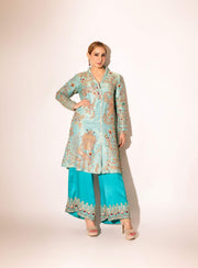 Ice Blue Palazzo Set