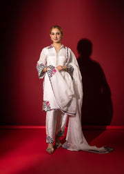 White Farsi Salwar Set