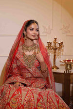 Load image into Gallery viewer, Red Wedding Lehenga
