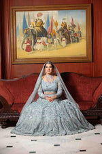 Load image into Gallery viewer, Ice Blue Lehenga

