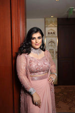 Load image into Gallery viewer, Peach Indowestern
