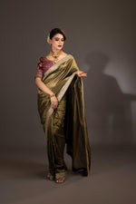 Load image into Gallery viewer, Olive Green Saree
