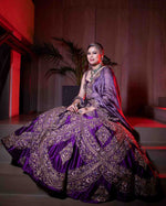Load image into Gallery viewer, Purple lehenga Set

