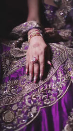 Load and play video in Gallery viewer, Purple lehenga Set
